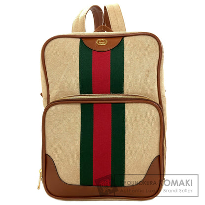 GUCCI 575063 Sherry line Backpack Â· Daypack Canvas Ladies [Used]