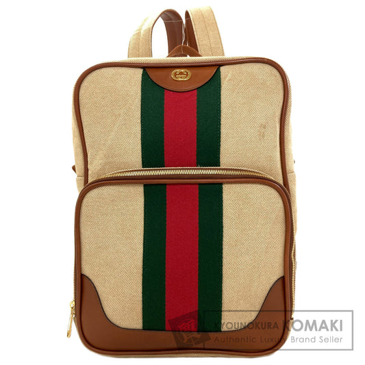 GUCCI 575063 Sherry line Backpack Â· Daypack Canvas Ladies [Used]