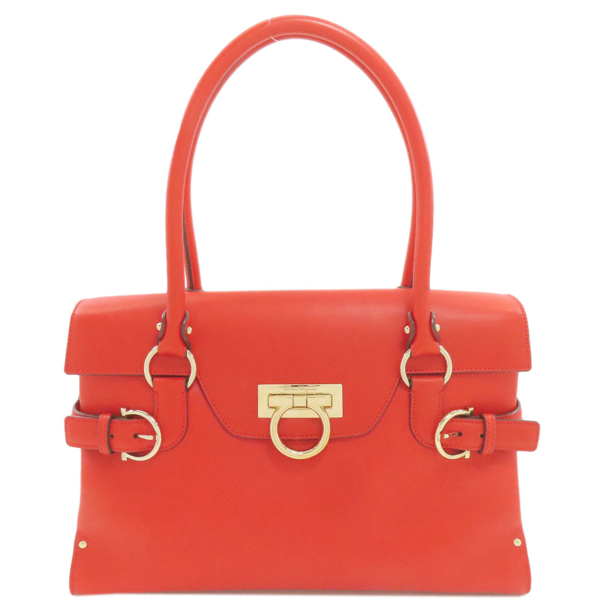 Salvatore Ferragamo GanciniHardware Tote Bag Leather Ladies [Used]
