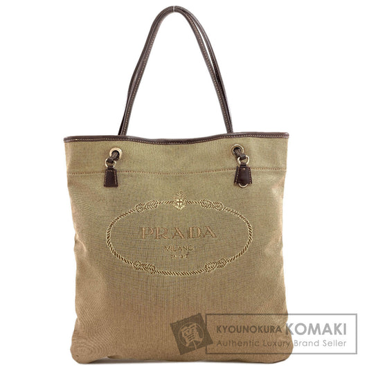 PRADA Logo jacquard Tote Bag Canvas Ladies [Used]