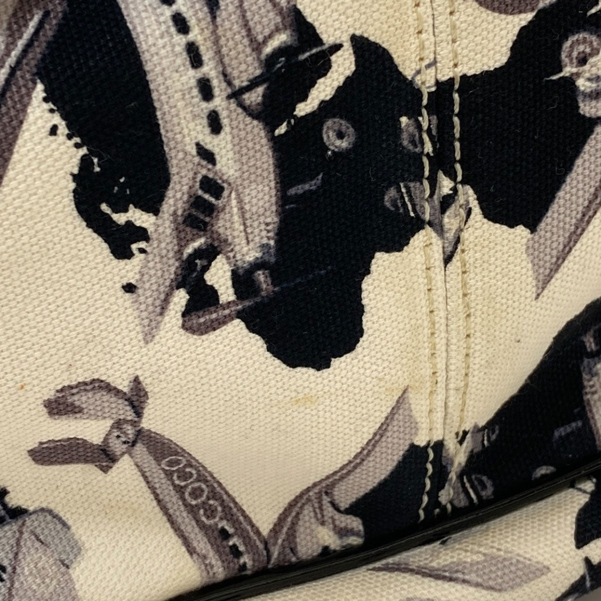 CHANEL Airline airplane pattern Handbag Canvas Ladies [Used]