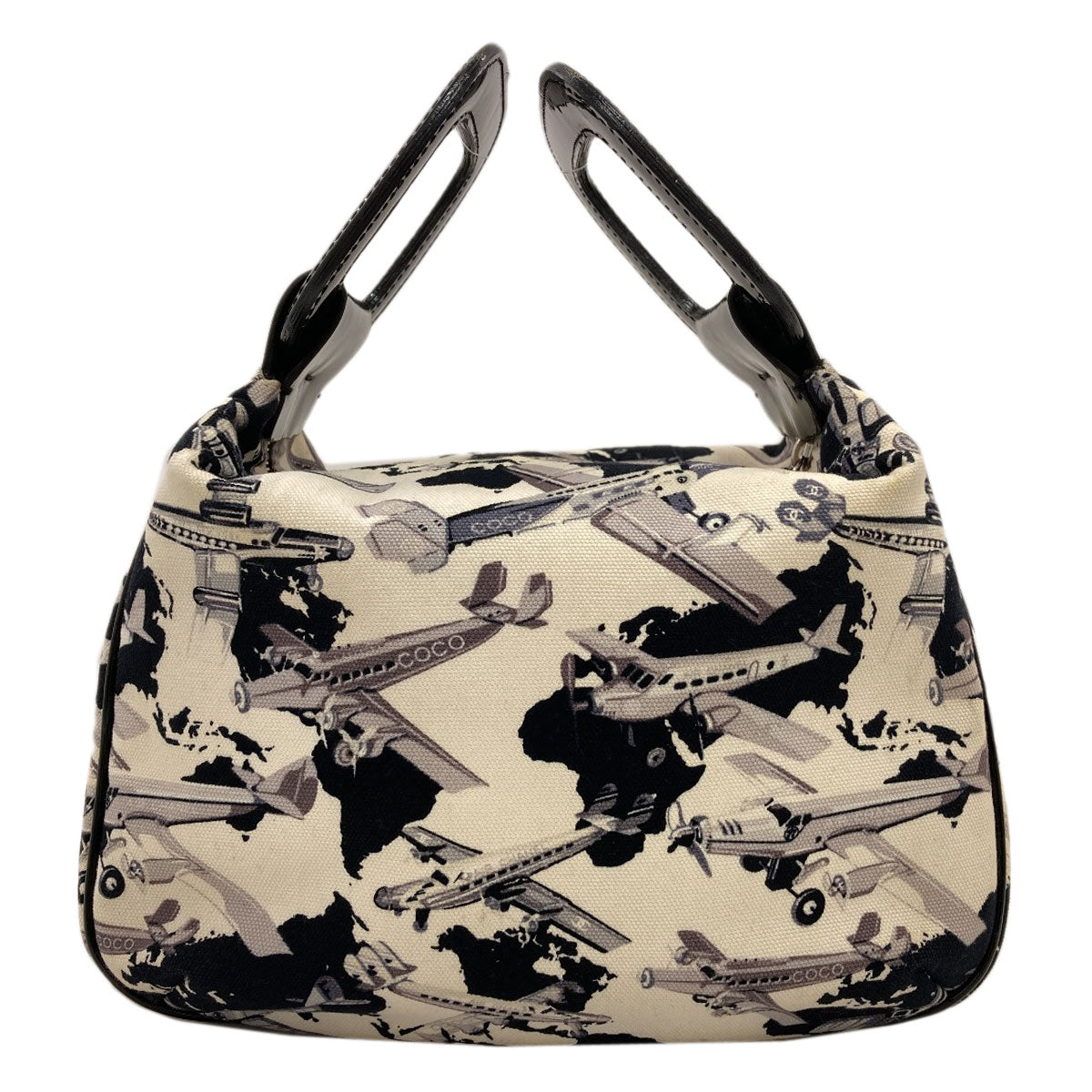 CHANEL Airline airplane pattern Handbag Canvas Ladies [Used]
