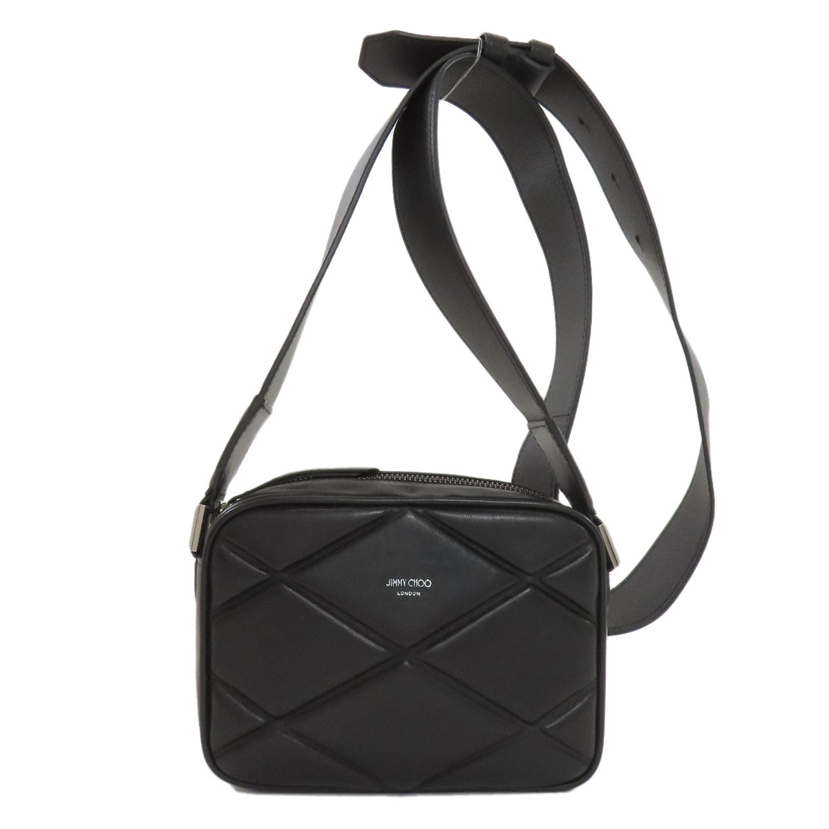 Jimmy Choo Diamond quilting Shoulder Bag Leather Ladies [Used]