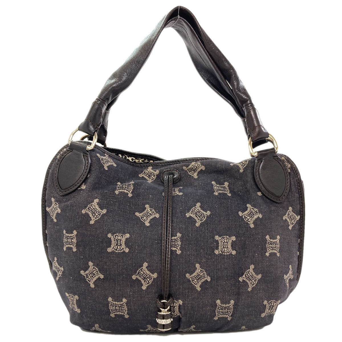 CELINE Macadam pattern Handbag Denim Ladies [Used]