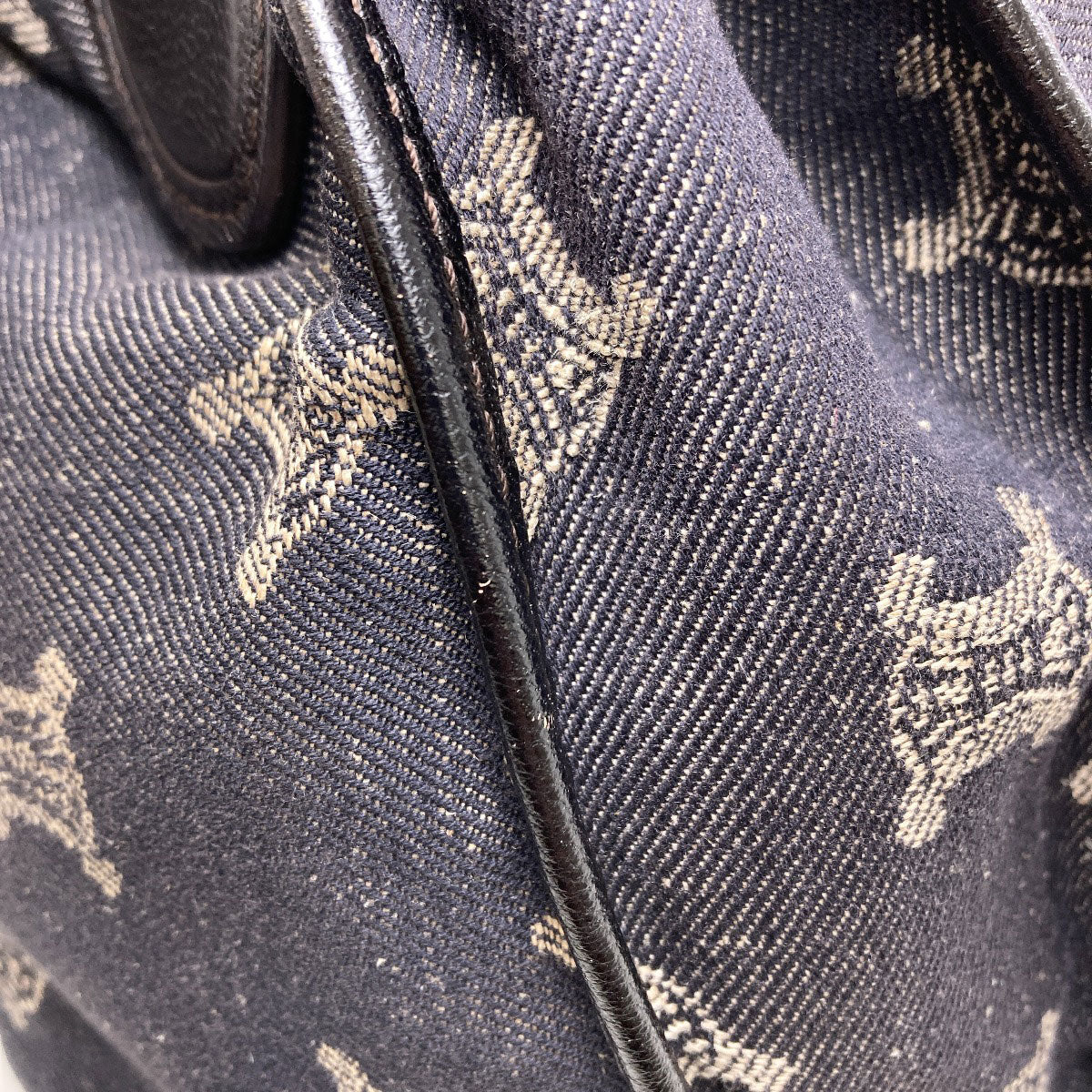 CELINE Macadam pattern Handbag Denim Ladies [Used]