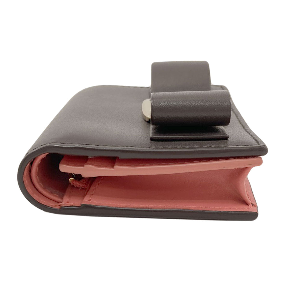 Salvatore Ferragamo Vara ribbon Bifold Wallet with Coin Pocket Leather Ladies [Used]