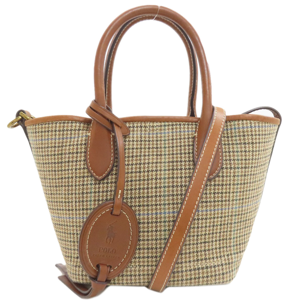 POLO RALPH LAUREN Mini Bellport 2WAY Handbag Canvas LeatherLadies [Used]