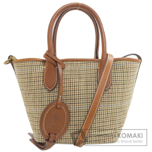 POLO RALPH LAUREN Mini Bellport 2WAY Handbag Canvas LeatherLadies [Used]