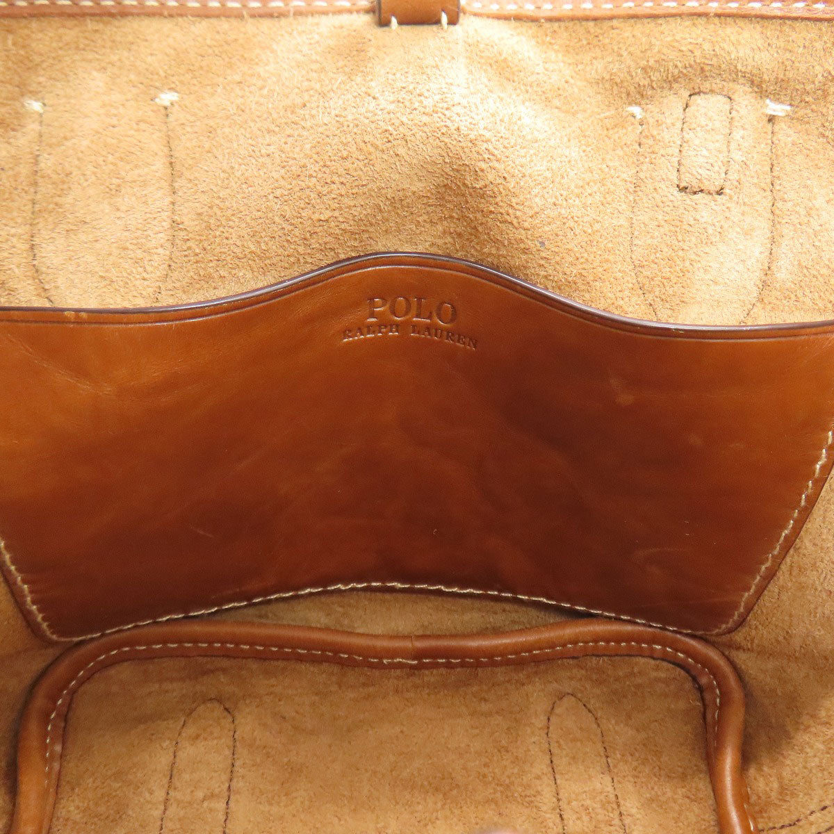 POLO RALPH LAUREN Mini Bellport 2WAY Handbag Canvas LeatherLadies [Used]
