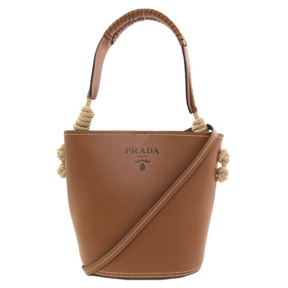PRADA 1BE050 Tambour Bucket Shoulder Bag Calf Ladies [Used]