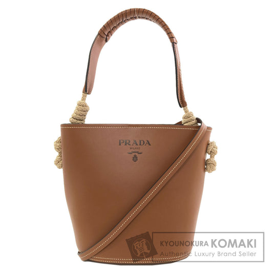 PRADA 1BE050 Tambour Bucket Shoulder Bag Calf Ladies [Used]