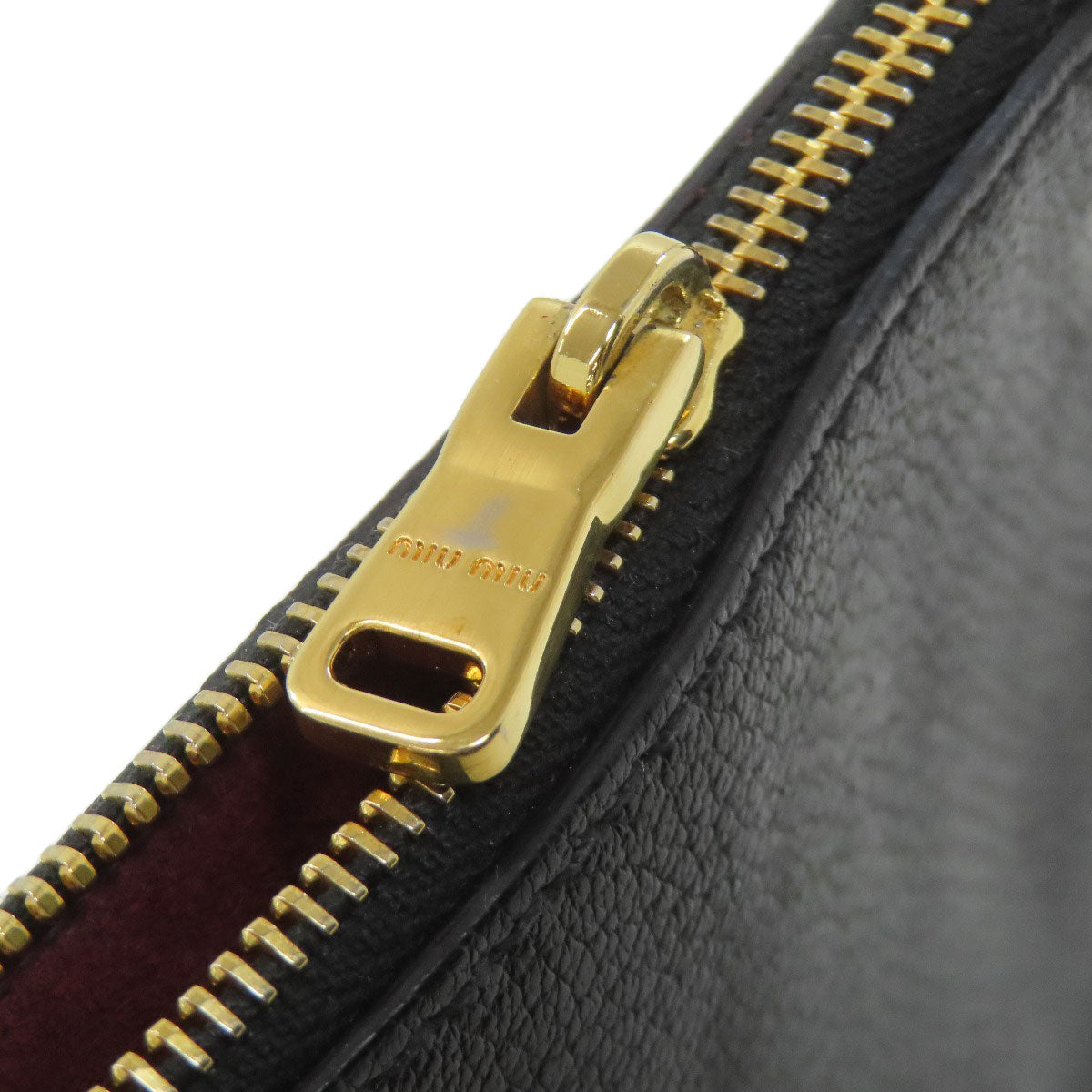 MIUMIU 5BG025 Madras Tote Bag Leather Ladies [Used]