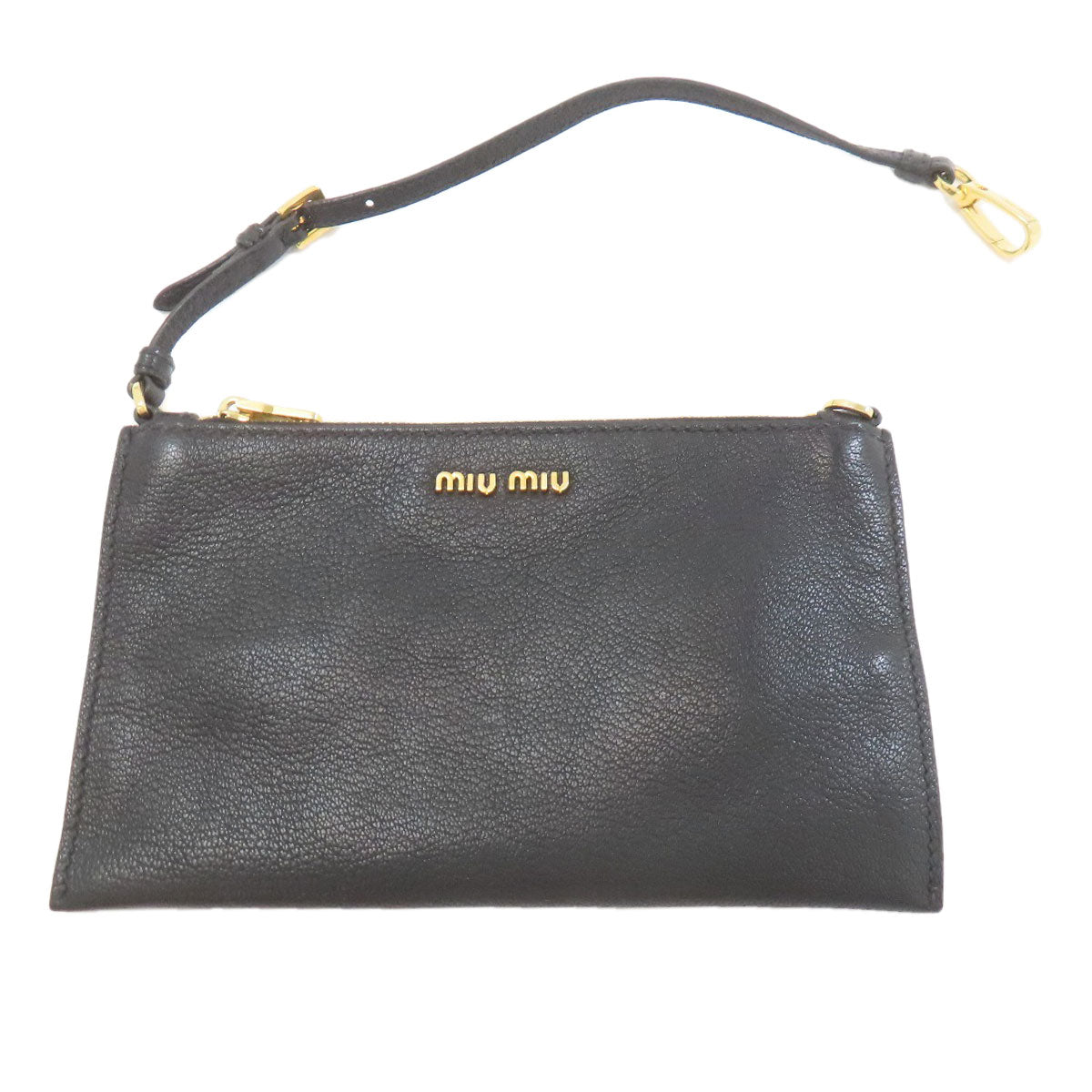 MIUMIU 5BG025 Madras Tote Bag Leather Ladies [Used]