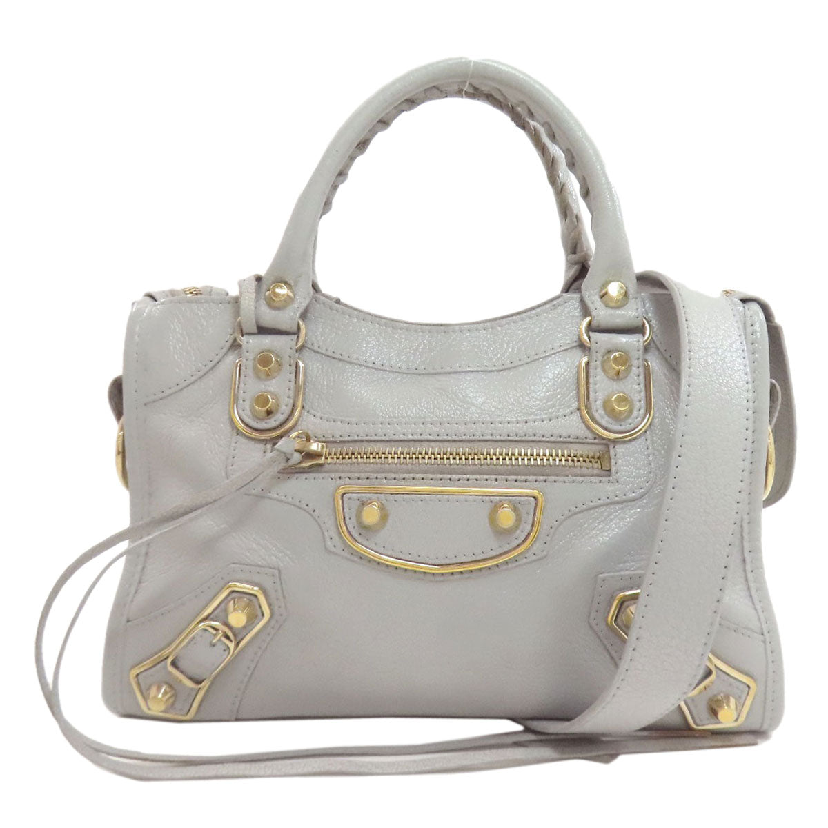 BALENCIAGA 300295 Classic Mini City 2WAY Handbag Calf Ladies [Used]