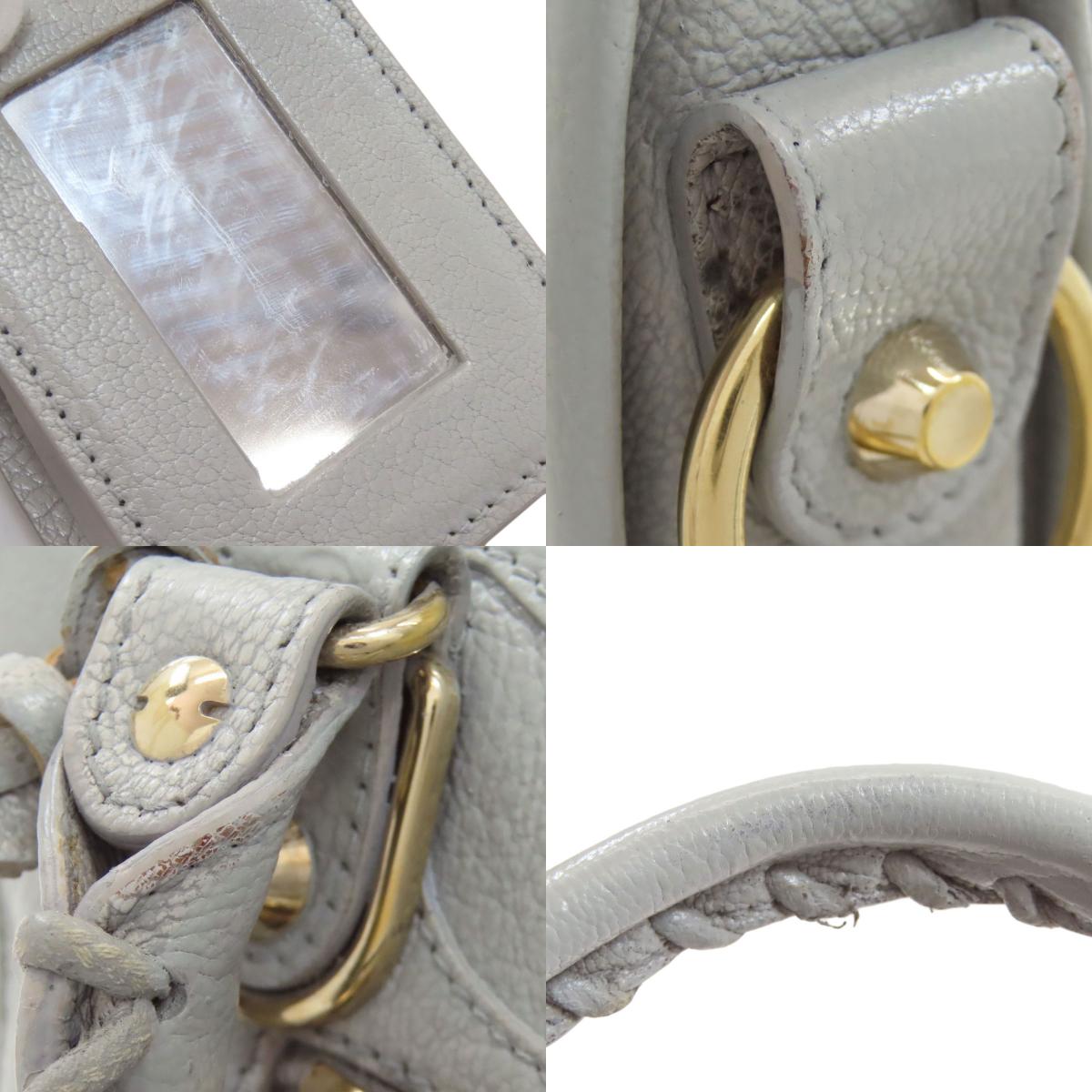BALENCIAGA 300295 Classic Mini City 2WAY Handbag Calf Ladies [Used]