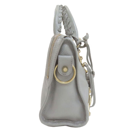 BALENCIAGA 300295 Classic Mini City 2WAY Handbag Calf Ladies [Used]