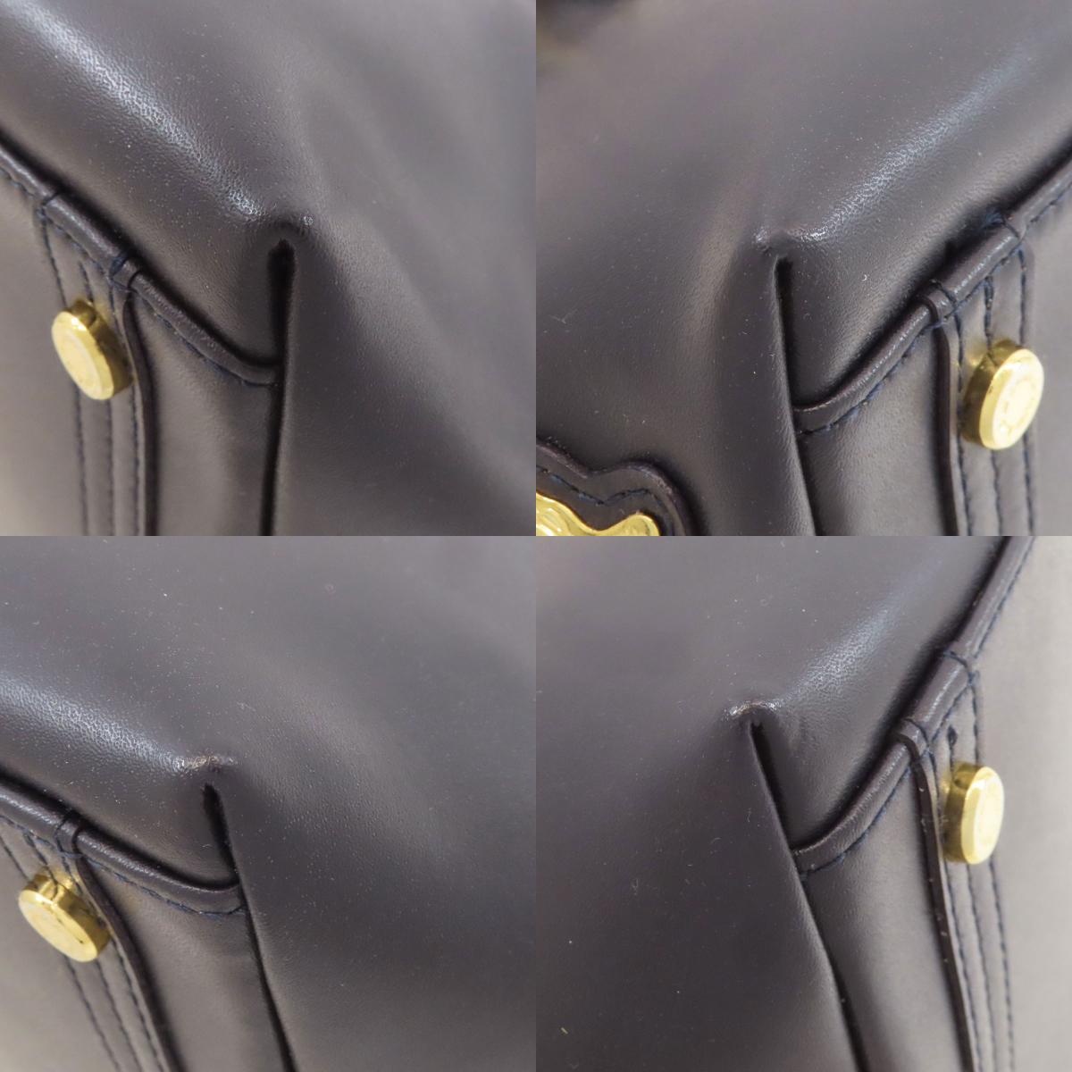 ADMJ logo Handbag Leather Ladies [Used]