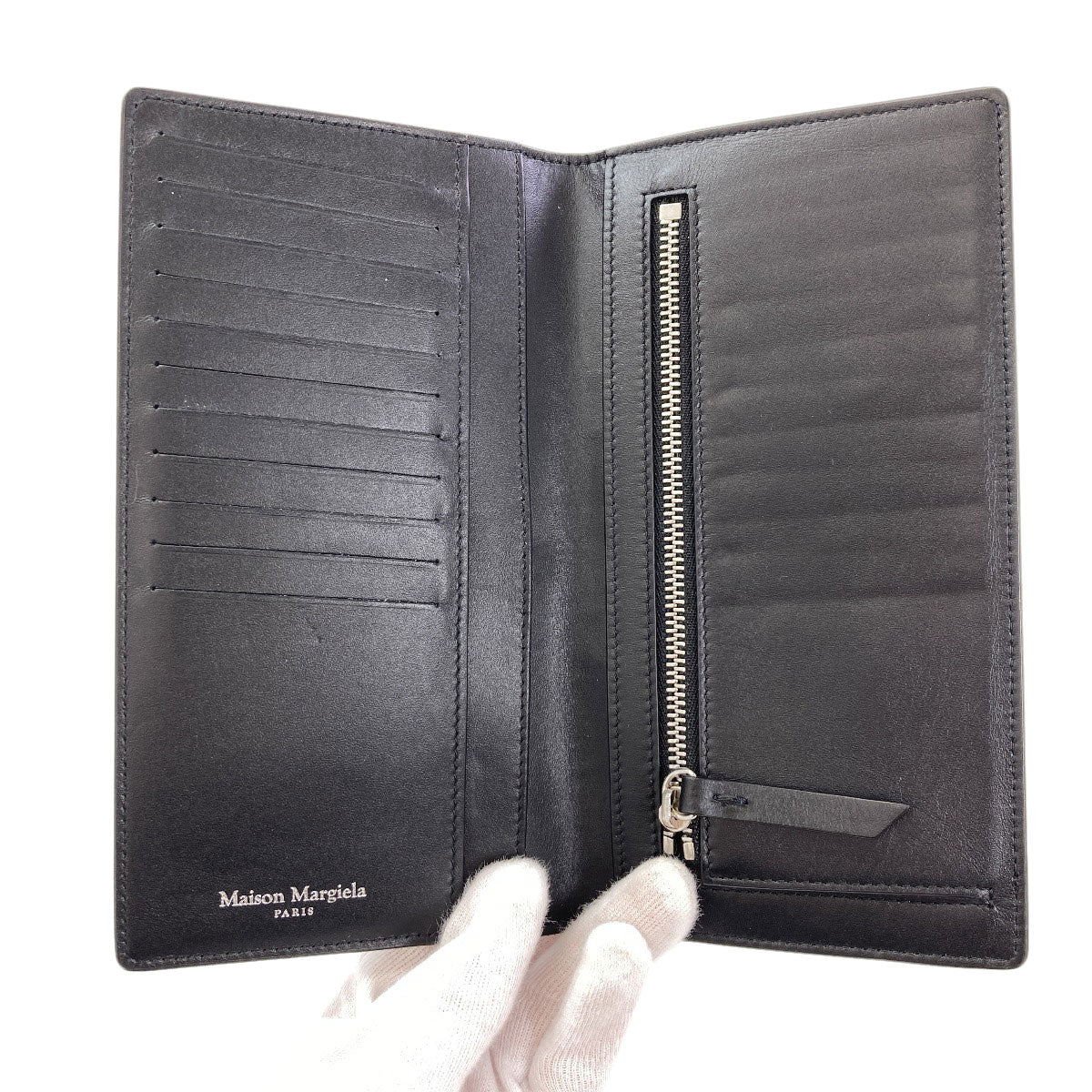MaisonMargiela logo Long wallet (with coin pocket) Leather mens [Used]