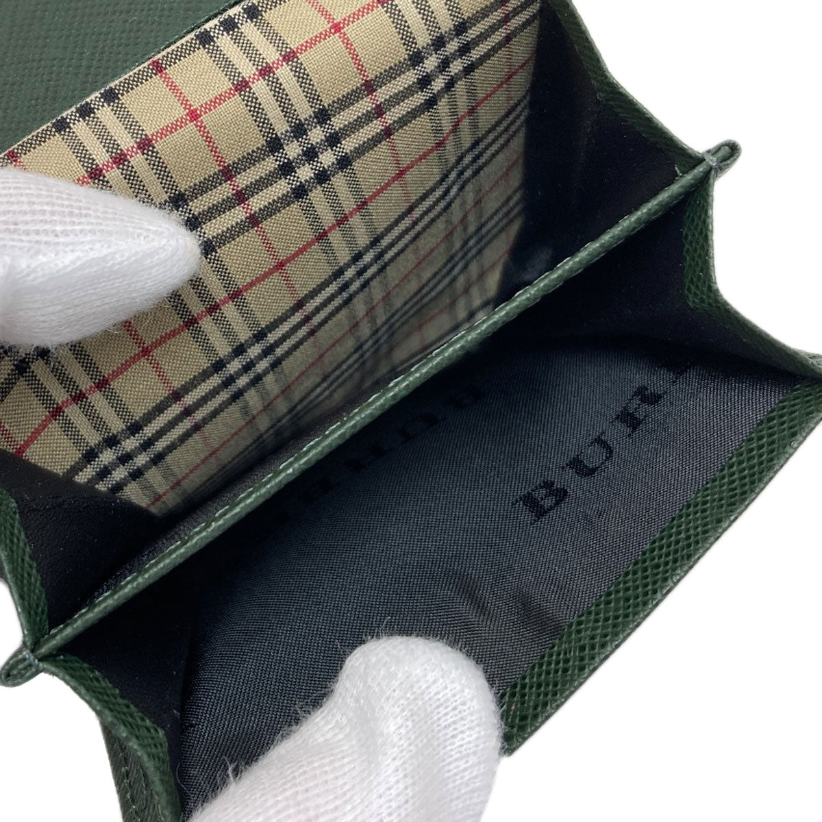 BURBERRY logo coin purse Leather Ladies [Used]