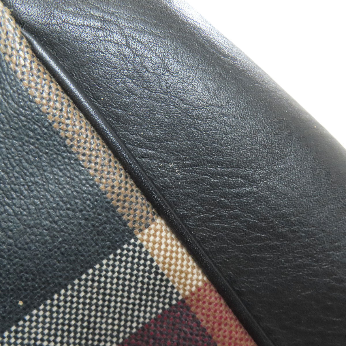BURBERRY Checkpattern Tote Bag Leather Ladies [Used]