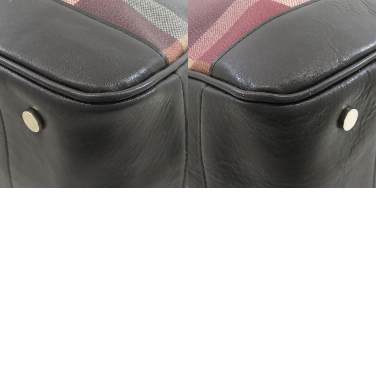 BURBERRY Checkpattern Tote Bag Leather Ladies [Used]