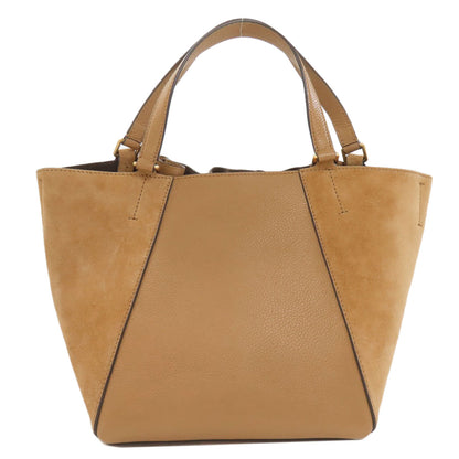 Tory Burch McGraw Drawstring Satchel 2-Way Handbag Leather SuedeLadies [Used]