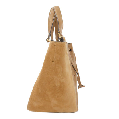 Tory Burch McGraw Drawstring Satchel 2-Way Handbag Leather SuedeLadies [Used]