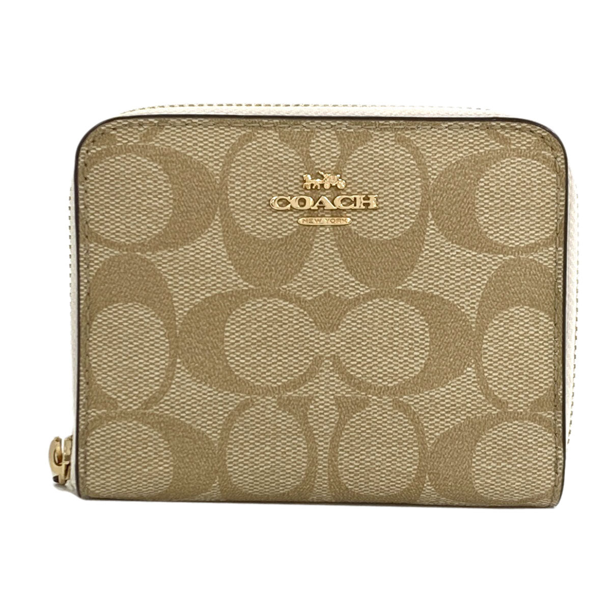 COACH F30308 Signature Bifold Wallet with Coin Pocket PVC Ladies [Used]