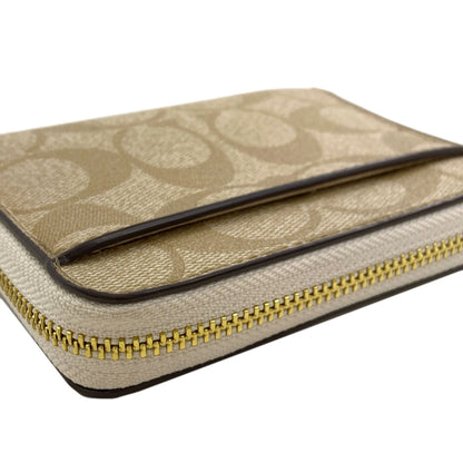 COACH F30308 Signature Bifold Wallet with Coin Pocket PVC Ladies [Used]