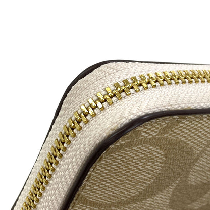 COACH F30308 Signature Bifold Wallet with Coin Pocket PVC Ladies [Used]