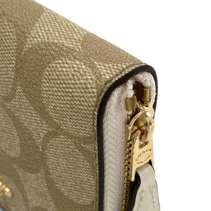 COACH F30308 Signature Bifold Wallet with Coin Pocket PVC Ladies [Used]