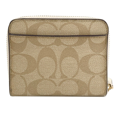 COACH F30308 Signature Bifold Wallet with Coin Pocket PVC Ladies [Used]