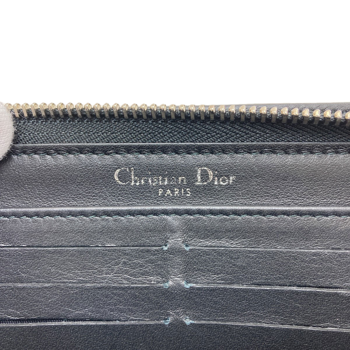 CHRISTIAN DIOR Paradise Long wallet (with coin pocket) Leather Ladies [Used]