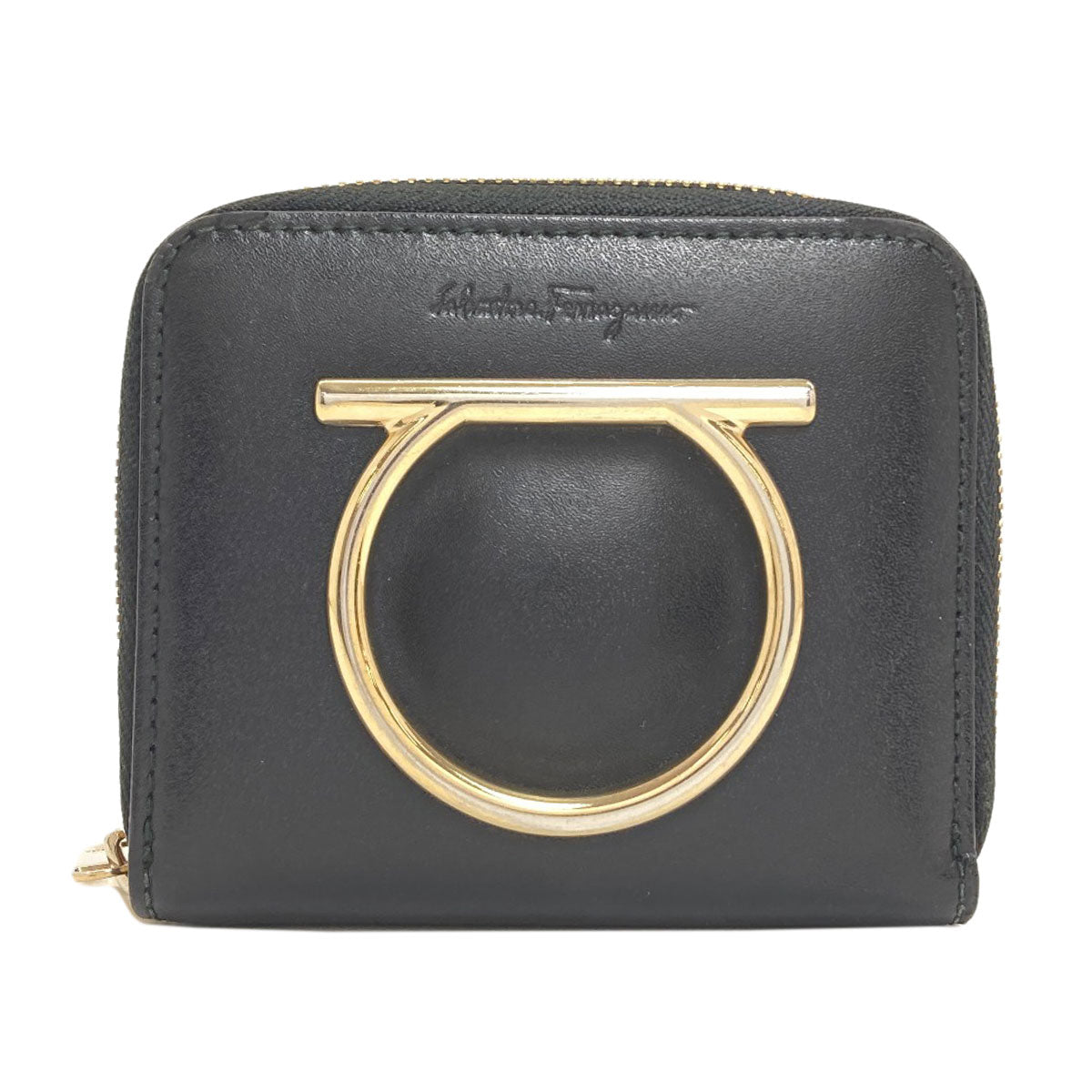 Salvatore Ferragamo GanciniHardware coin purse Leather Ladies [Used]