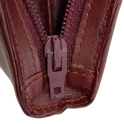 CARTIER Must Line Card Case Leather Ladies [Used]