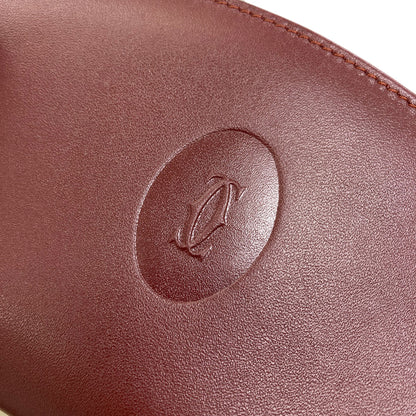 CARTIER Must Line Card Case Leather Ladies [Used]