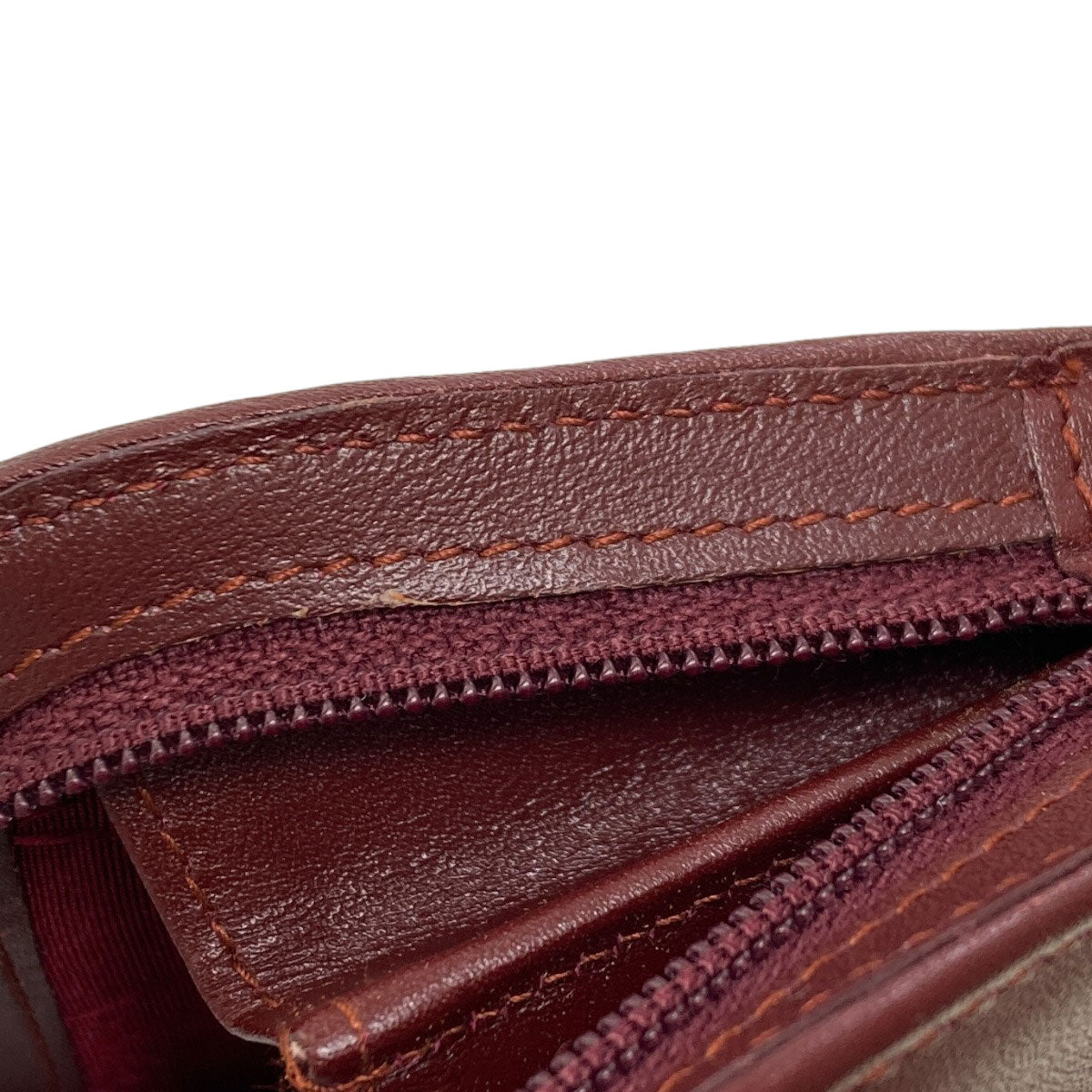 CARTIER Must Line Card Case Leather Ladies [Used]