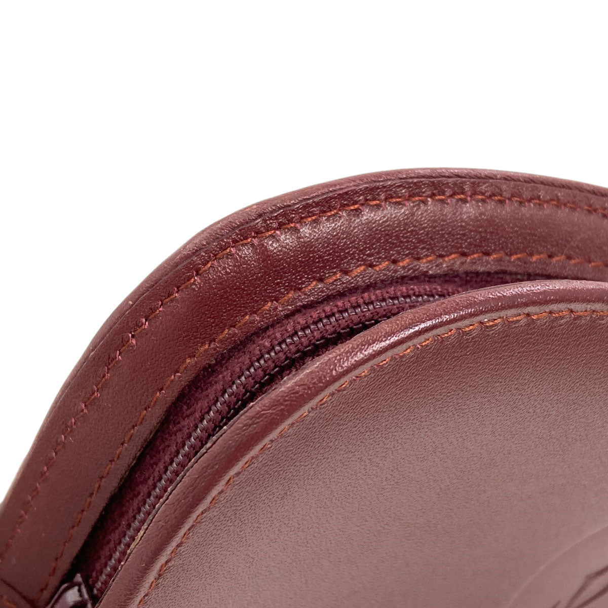 CARTIER Must Line Card Case Leather Ladies [Used]