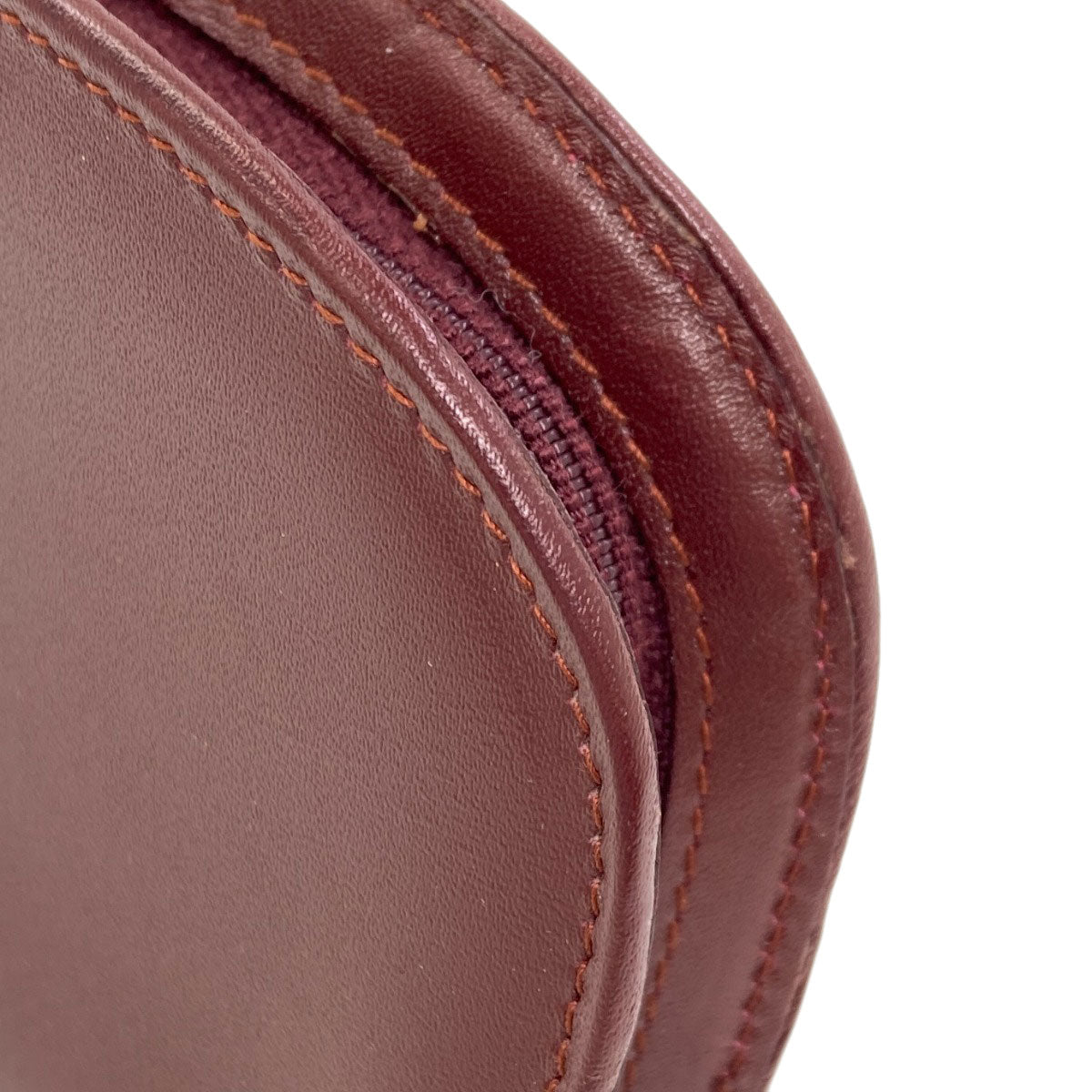 CARTIER Must Line Card Case Leather Ladies [Used]