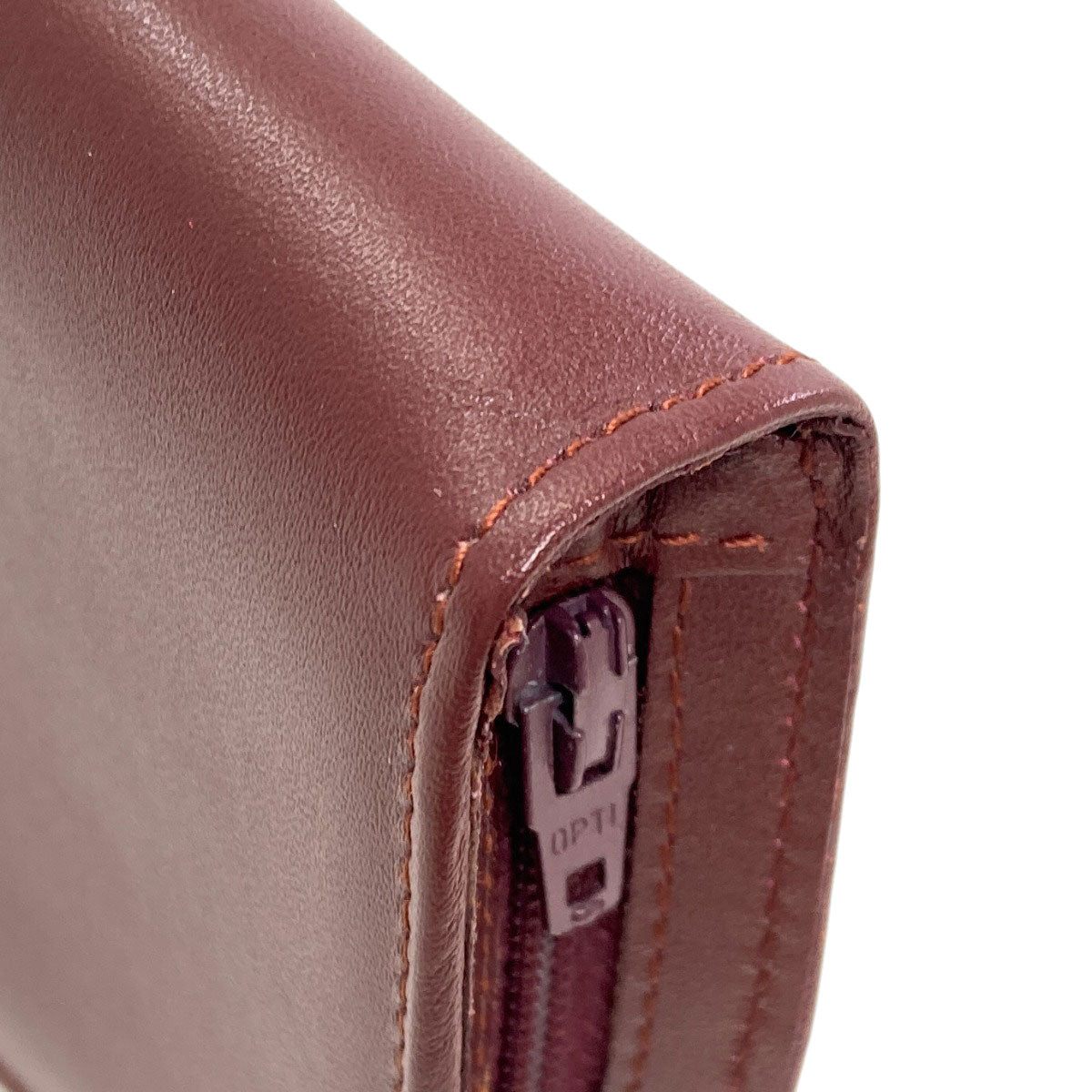 CARTIER Must Line Card Case Leather Ladies [Used]