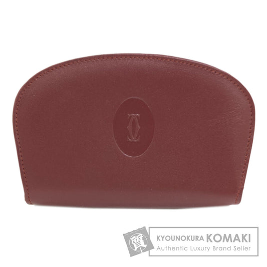 CARTIER Must Line Card Case Leather Ladies [Used]