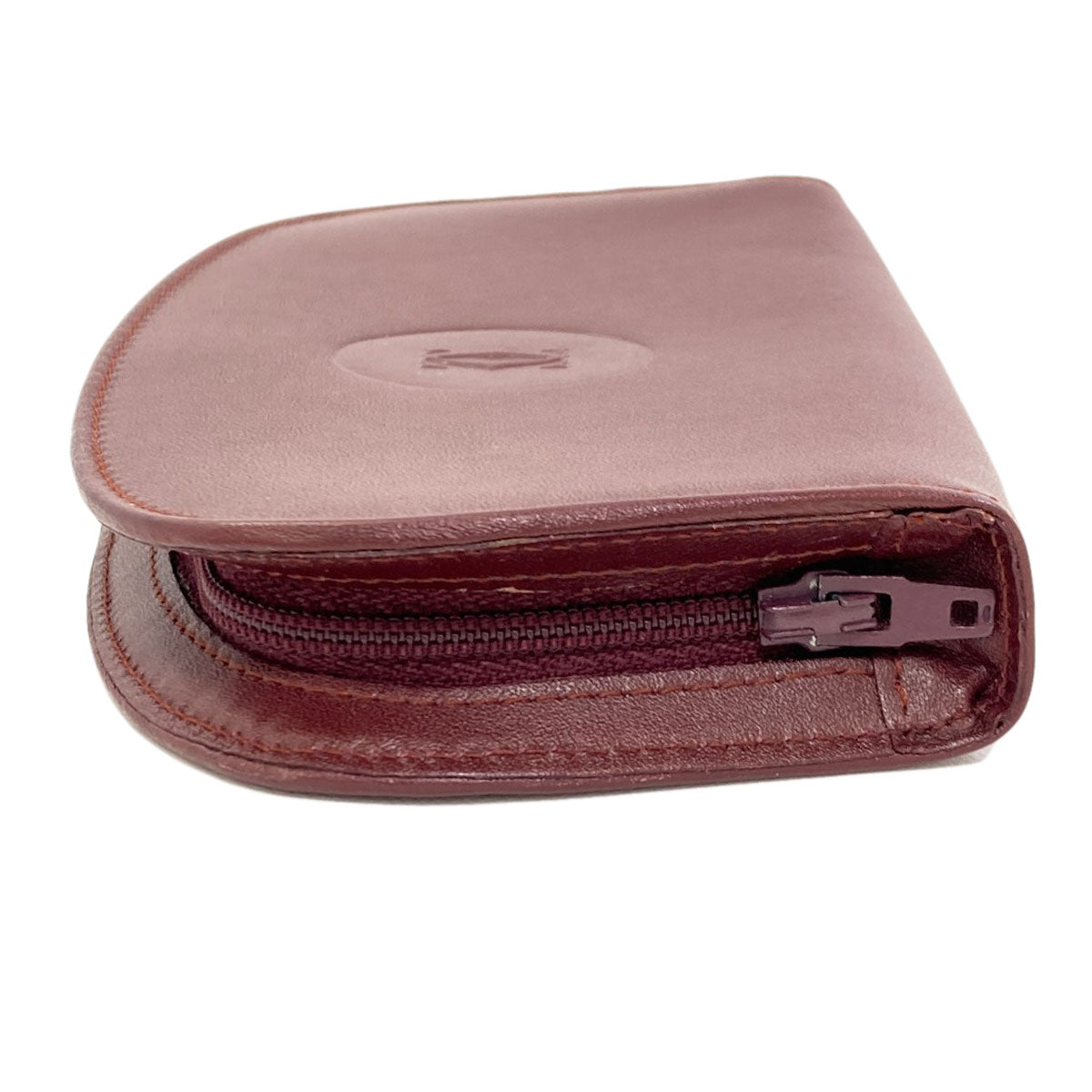 CARTIER Must Line Card Case Leather Ladies [Used]