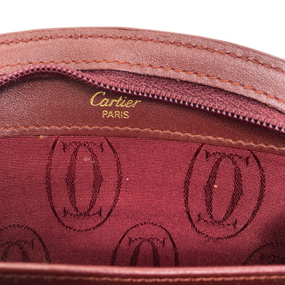 CARTIER Must Line Card Case Leather Ladies [Used]