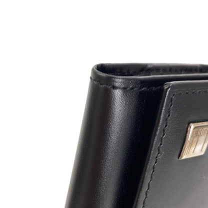 Dunhill logo key holder Leather mens [Used]