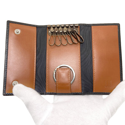 Dunhill logo key holder Leather mens [Used]