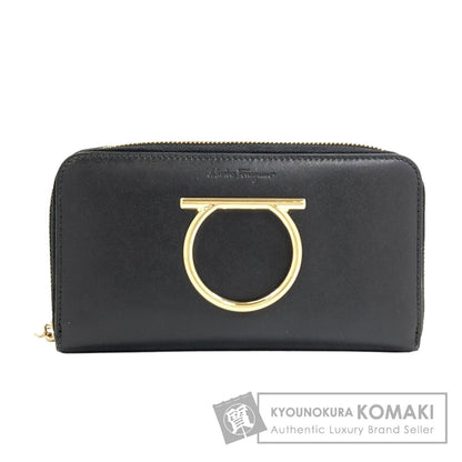 Salvatore Ferragamo GanciniHardware Long wallet (with coin pocket) Leather Ladies [Used]