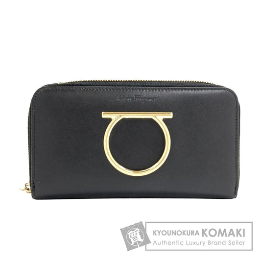 Salvatore Ferragamo GanciniHardware Long wallet (with coin pocket) Leather Ladies [Used]