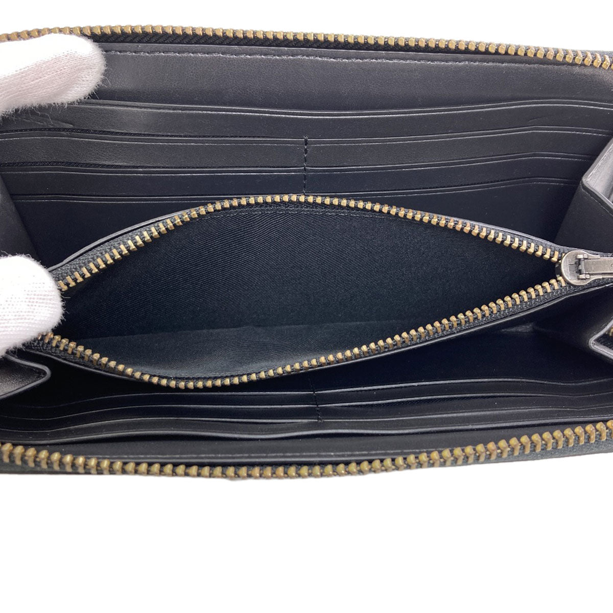 COACH 25608 Signature Long wallet (with coin pocket) Leather Ladies [Used]