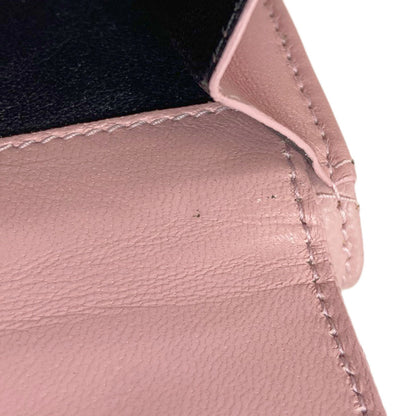 YVES SAINT LAURENT V-stitch compact wallet Bifold Wallet with Coin Pocket Calf Ladies [Used]
