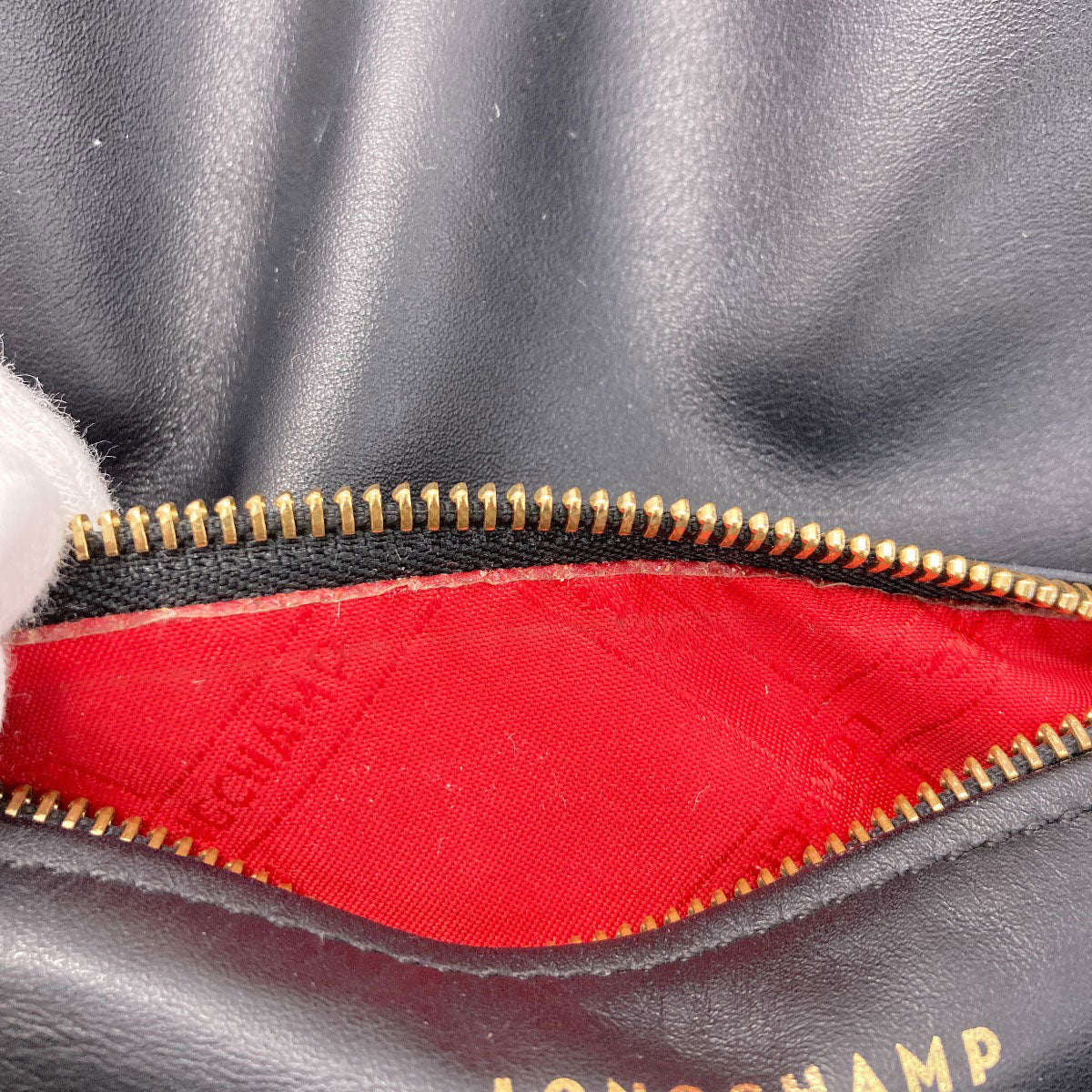 Longchamp logo Backpack Â· Daypack Leather Ladies [Used]